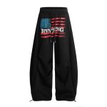 画像2: Unisex American Flag Print Parachute Sweatpants ユニセックス 男女兼用アメリカンフラッグプリントパラシュートスウェット パンツ (2)