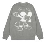 画像2: Unisex Mickey Mouse knitted retro style sweater pullover　ユニセックス男女兼用ミッキーマウス編み込みヴィンテージスタイルラウンドネックセーター (2)