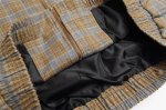 画像6: Unisex Mickey Mouse embroidered check pattern zip-up jacket/blouson coat  ユニセックス 男女兼用ミッキーマウス刺繍チェック柄ジップアップジャケットブルゾンコート (6)