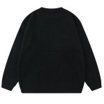 画像7: Unisex Double zip-up star knit asymmetrical round neck cardigan sweater  pullover　ユニセックス男女兼用ダブルジップアップスター編み込みアンシンメトリーラウンドネックカーディガンセーター (7)