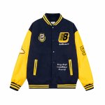 画像5: Unisex Alphabet Letter Embroidery Leather Sleeve Stadium Baseball Jacket Blouson ユニセックス 男女兼用 アルファベットレター刺繍レザースリーブスタジャン スタジアムジャンパー ジャケット (5)