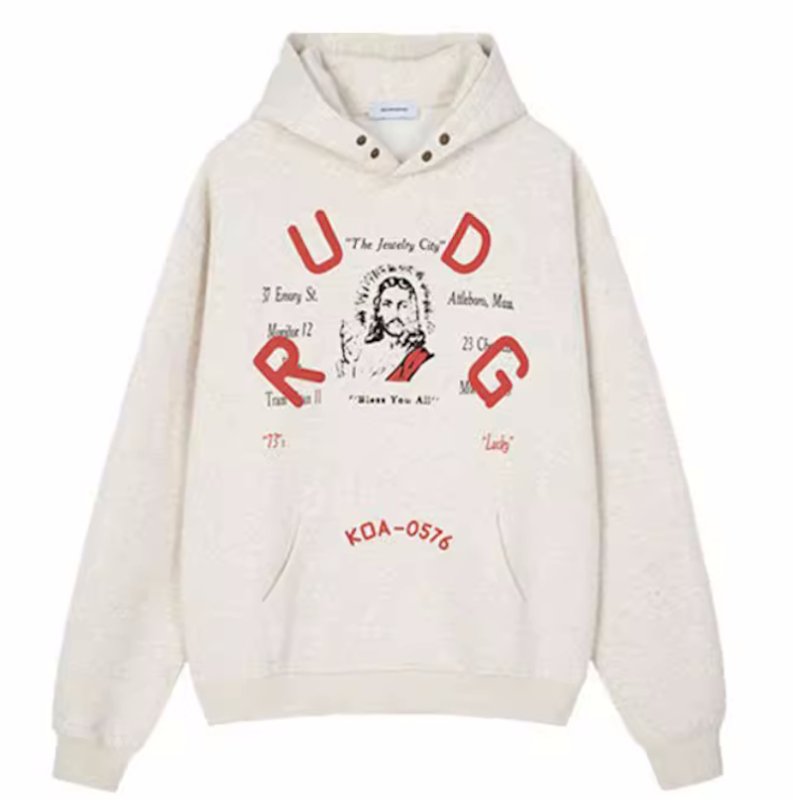 画像1: Unisex Jesus Print Hoodie  sweatshirt  ユニセックス男女兼用ジーザスプリントフーディスウェットパーカー  (1)