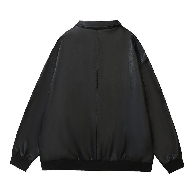 画像3: Unisex Snoopy Leather Sleeve Jacket Blouson Stadium Jumper coat  ユニセックス 男女兼用スヌーピーレザースリーブジャケットブルゾンスタジアムジャンバーブルゾンコート (3)