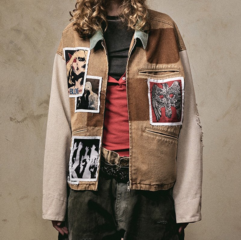 画像4: Unisex Street Punk Retro Collage Print Loose Zip-Up Jacket ユニセックス 男女兼用ストリートパンクレトロコラージュプリントジップアップジャケットブルゾンコート (4)