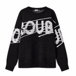 画像2: Unisex Snoopy & Woodstock embroidered round neck sweater knit pullover　ユニセックス男女兼用スヌーピー&ウッドストック刺繍 ラウンドネックセーターニットラウンドネック (2)