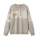 画像1: Unisex Snoopy & Woodstock embroidered round neck sweater knit pullover　ユニセックス男女兼用スヌーピー&ウッドストック刺繍 ラウンドネックセーターニットラウンドネック (1)