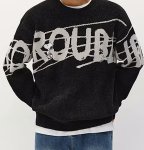画像6: Unisex Snoopy & Woodstock embroidered round neck sweater knit pullover　ユニセックス男女兼用スヌーピー&ウッドストック刺繍 ラウンドネックセーターニットラウンドネック (6)