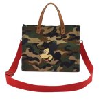 画像1: Mickey camouflage tote shoulder canvas bag　ミッキープリントカモフラージュ迷彩キャンバストートショルダーバッグ (1)