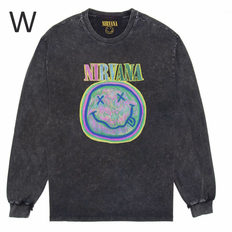 画像24: Nirvana Band Rock Vintage Style Print Long Sleeve T-Shirt ユニセックス 男女兼用ニルヴァーナバンドヴィンテージスタイルウォッシャブルプリント長袖  Tシャツ (24)
