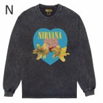 画像15: Nirvana Band Rock Vintage Style Print Long Sleeve T-Shirt　ユニセックス 男女兼用ニルヴァーナバンドヴィンテージスタイルウォッシャブルプリント長袖  Tシャツ (15)