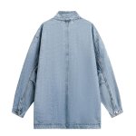 画像4: Retro Military Multi-Pocket Denim Coat Jacket　ミリタリーマルチポケットデニムコートジャケット (4)