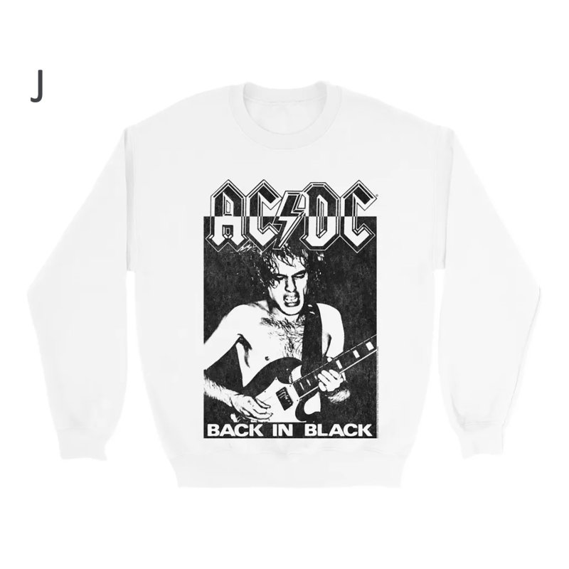 画像11: Unisex ACDC Vintage Style Band Rock Cool Neck Sweatshirt ユニセックス男女兼用ACDC バンドヴィンテージフォトプリント長袖スウェットプルオーバーラウンドネックトレーナー (11)