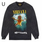 画像22: Nirvana Band Rock Vintage Style Print Long Sleeve T-Shirt　ユニセックス 男女兼用ニルヴァーナバンドヴィンテージスタイルウォッシャブルプリント長袖  Tシャツ (22)