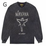 画像8: Nirvana Band Rock Vintage Style Print Long Sleeve T-Shirt　ユニセックス 男女兼用ニルヴァーナバンドヴィンテージスタイルウォッシャブルプリント長袖  Tシャツ (8)