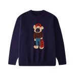 画像2: Errand Bear Long Sleeve Sweater Pullover　お使いベア熊長袖セーター  プルオーバー ニット (2)