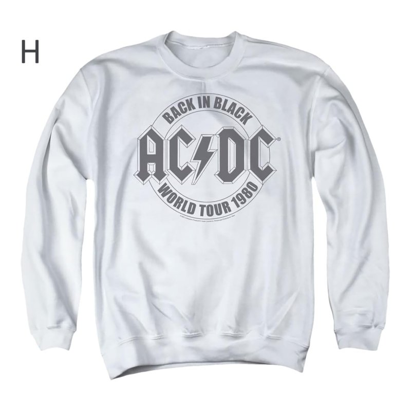 画像9: Unisex ACDC Vintage Style Band Rock Cool Neck Sweatshirt ユニセックス男女兼用ACDC バンドヴィンテージフォトプリント長袖スウェットプルオーバーラウンドネックトレーナー (9)