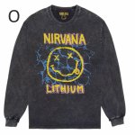 画像16: Nirvana Band Rock Vintage Style Print Long Sleeve T-Shirt　ユニセックス 男女兼用ニルヴァーナバンドヴィンテージスタイルウォッシャブルプリント長袖  Tシャツ (16)