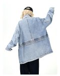 画像8: Retro Military Multi-Pocket Denim Coat Jacket　ミリタリーマルチポケットデニムコートジャケット (8)