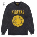 画像7: Nirvana Band Rock Vintage Style Print Long Sleeve T-Shirt　ユニセックス 男女兼用ニルヴァーナバンドヴィンテージスタイルウォッシャブルプリント長袖  Tシャツ (7)