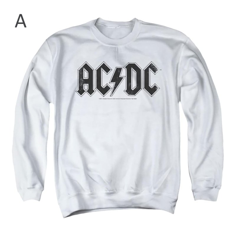 画像2: Unisex ACDC Vintage Style Band Rock Cool Neck Sweatshirt ユニセックス男女兼用ACDC バンドヴィンテージフォトプリント長袖スウェットプルオーバーラウンドネックトレーナー (2)