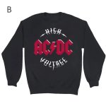 画像3: Unisex ACDC Vintage Style Band Rock Cool Neck Sweatshirt　ユニセックス男女兼用ACDC バンドヴィンテージフォトプリント長袖スウェットプルオーバーラウンドネックトレーナー (3)