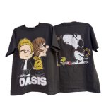画像1: SALE セール Unisex Snoopy x Oasis Short Sleeve T-Shirt short-sleeved T-shirt ユニセックス 男女兼用 スヌーピー×オアシス半袖ヴィンテージスタイルTシャツ  (1)