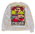 画像2: SPRING BREAK art print vintage style long sleeve T-shirt　ユニセックス 男女兼用ＳＰＲＩＮＧ ＢＲＥＡＫアートプリントヴィンテージスタイル長袖Tシャツ (2)