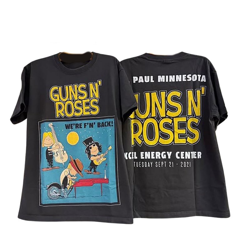 画像1: Unisex Snoopy x Band Short Sleeve T-Shirt short-sleeved T-shirt ユニセックス 男女兼用 スヌーピー×バンド半袖ヴィンテージスタイルTシャツ  (1)