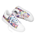 画像3: Unisex  Graffiti painted leather lace-up sneakers　男女兼用 ユニセックスグラフィティペイントレザーレースアップ  スニーカー大きなサイズあり (3)