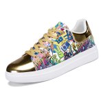 画像2: Unisex  Graffiti painted leather lace-up sneakers　男女兼用 ユニセックスグラフィティペイントレザーレースアップ  スニーカー大きなサイズあり (2)