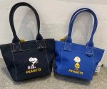 画像4: Snoopy & Friends Canvas Mini Tote Shoulder Bag　スヌーピー＆フレンズキャンバスミニトートショルダーバッグ (4)