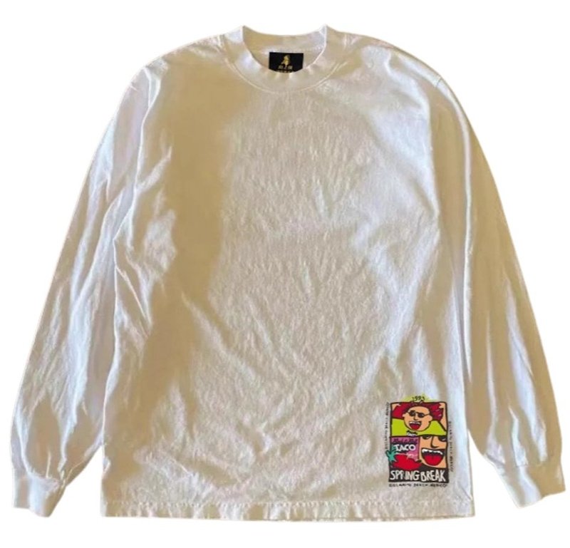 画像4: SPRING BREAK art print vintage style long sleeve T-shirt ユニセックス 男女兼用SPRING BREAKアートプリントヴィンテージスタイル長袖Tシャツ (4)