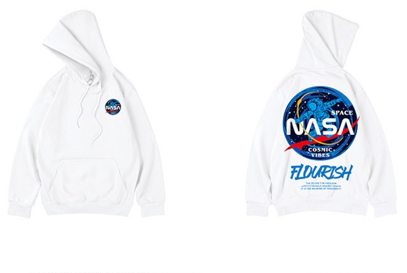 画像1: Unisex NASA x Space Astronaut Clothing Plus Sizes Available ユニセックス男女兼用ナサ×スペース宇宙飛行士フーディスウェットパーカー プラスサイズあり (1)