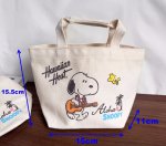 画像4: Aloha Snoopy Mini Canvas Tote　アロハハワイスヌーピーキャンバスミニトートバッグ (4)