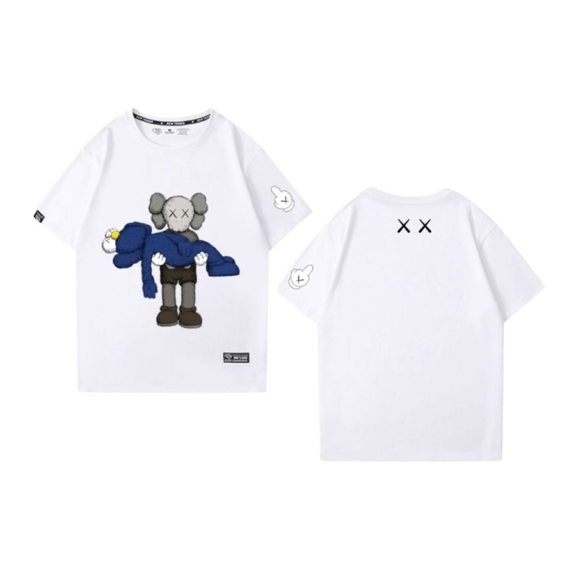 画像2: KAWS x Sesame Street  Print short sleeve T-shirt ユニセックス男女兼用 カウズ セサミストリート プリントプリント  半袖Tシャツ  (2)