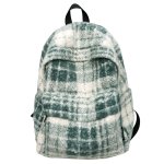 画像3: Check Plush Backpack　 チェックプラッシュモコモコバックパックリュック (3)
