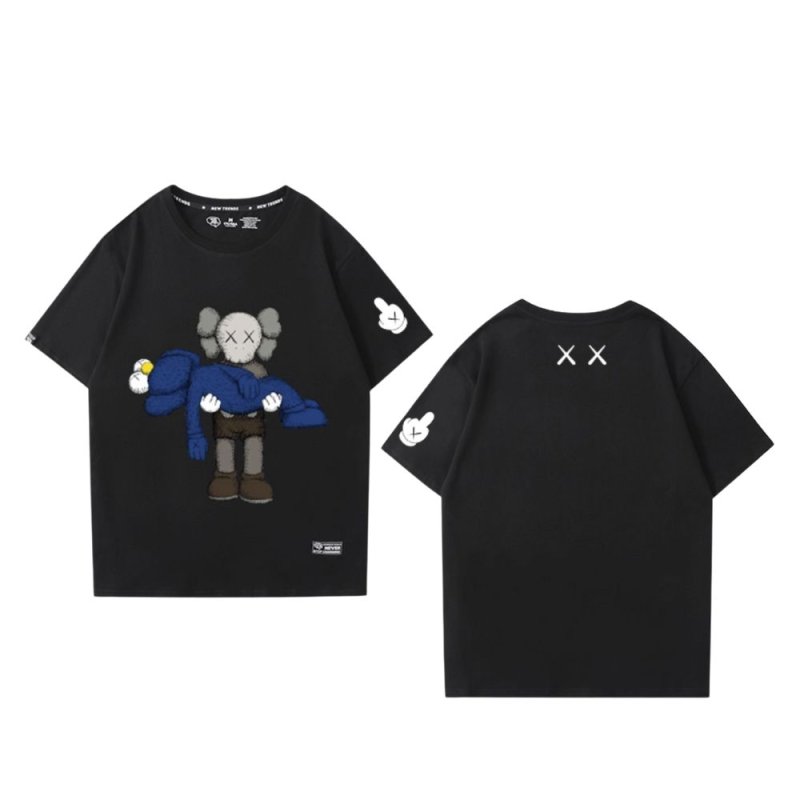 画像1: KAWS x Sesame Street  Print short sleeve T-shirt ユニセックス男女兼用 カウズ セサミストリート プリントプリント  半袖Tシャツ  (1)