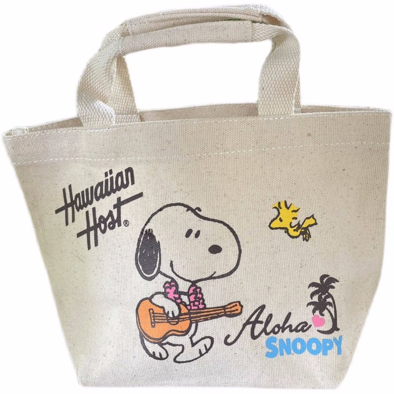 画像1: Aloha Snoopy Mini Canvas Tote　アロハハワイスヌーピーキャンバスミニトートバッグ (1)