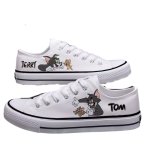 画像1: UnisexTom and Jerry Canvas Low-Cut Lace-Up Sneakers 　男女兼用 ユニセックストムとジェリーレースアップローカット キャンバス スニーカー (1)