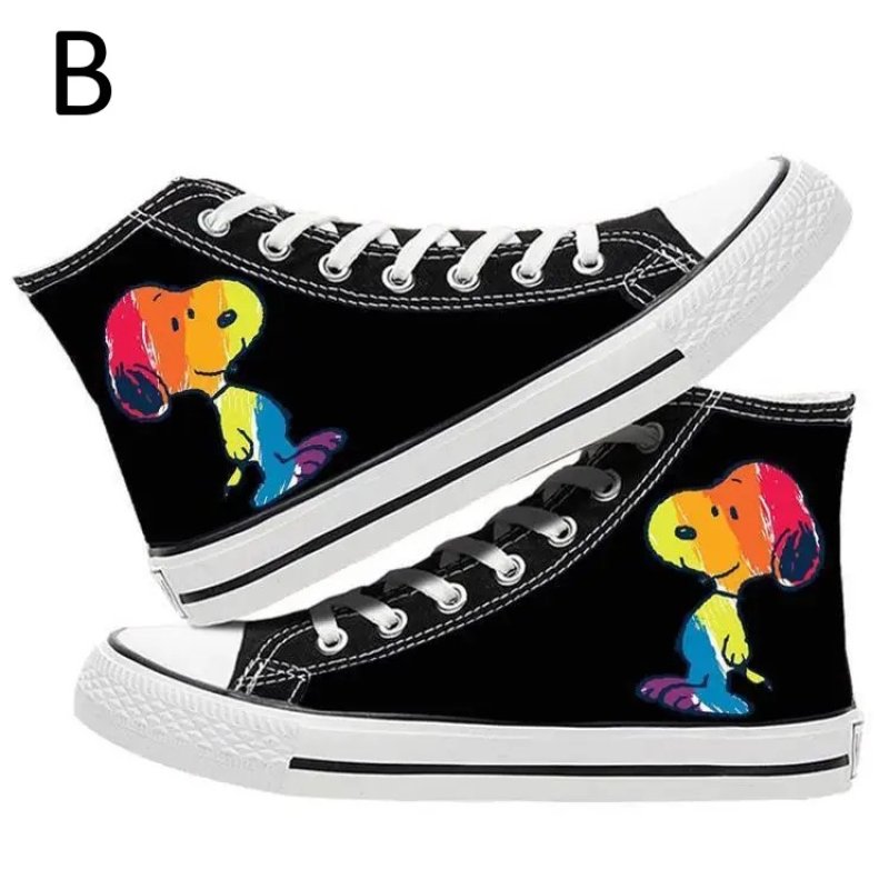 画像3: Unisex Snoopy & Friends Canvas High-Top Lace-Up Sneakers 男女兼用 ユニセックススヌーピー&フレンズレースアップハイカット キャンバス スニーカー (3)