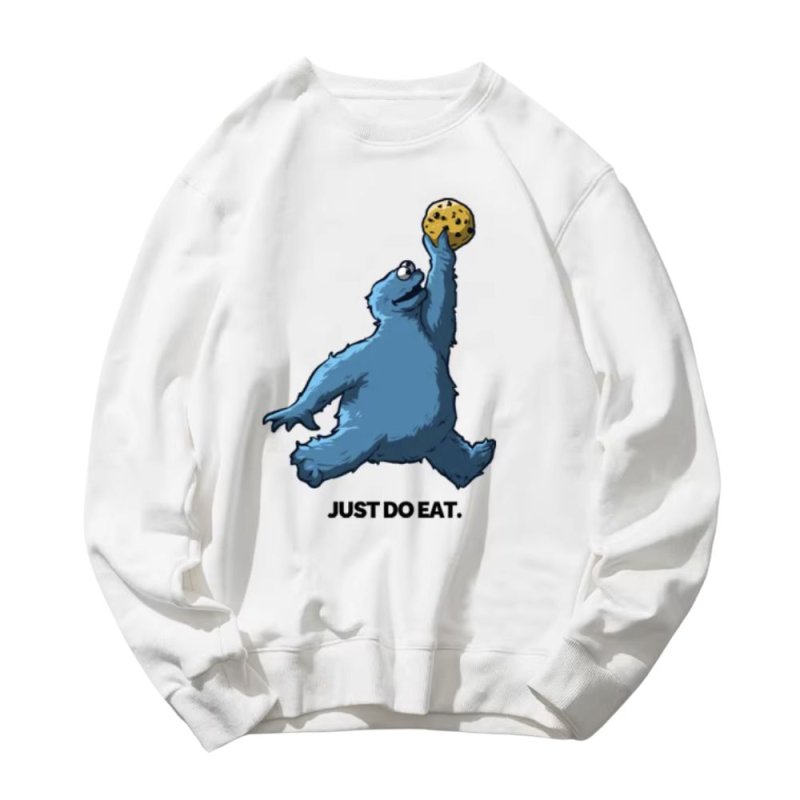 画像2: Unisex Cookie Monster × Jordan Just do eat Logo Sweat Pullover  男女兼用 クッキーモンスター× ジョーダン ロゴ スウェット トレーナー (2)