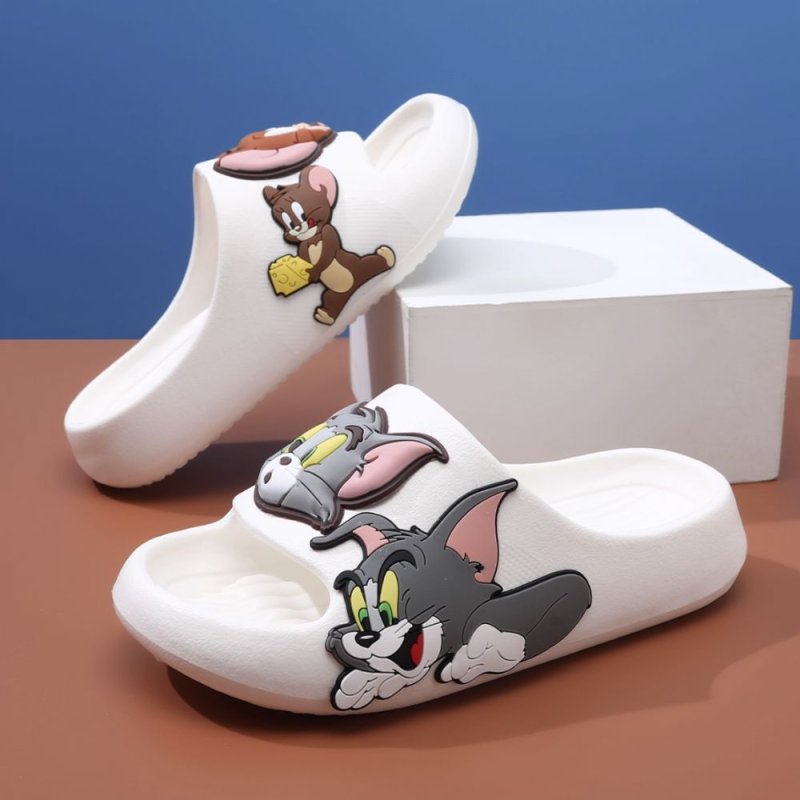 画像2: Unisex Double Tom and Jerry Soft Sole Sandal Slippers, Kids' flip flops  Beach sandals  ユニセックス男女兼用 ダブル 立体 トムとジェリー フリップフロップ  シャワー ビーチ サンダルキッズ用サイズもあり (2)