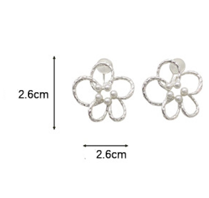 画像9: Pearl Flower French Style Earrings　パールフラワーフレンチスタイルピアス イアリング (9)