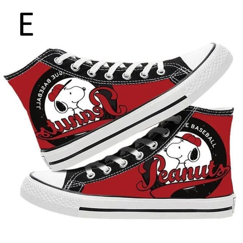 画像6: Unisex Snoopy & Friends Canvas High-Top Lace-Up Sneakers 男女兼用 ユニセックススヌーピー&フレンズレースアップハイカット キャンバス スニーカー (6)