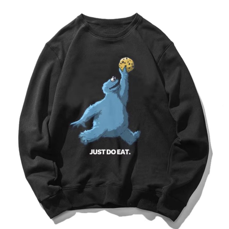 画像1: Unisex Cookie Monster × Jordan Just do eat Logo Sweat Pullover  男女兼用 クッキーモンスター× ジョーダン ロゴ スウェット トレーナー (1)
