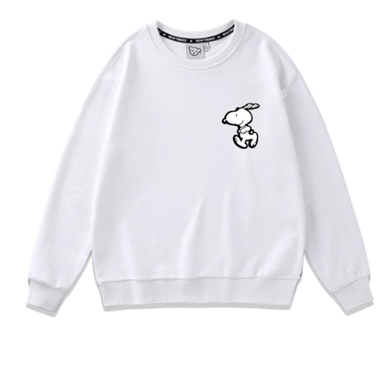 画像1: Unisex One point Snoopy & Woodstock & Charlie & Lucy & Marcy Sweat Pullover  男女兼用  ワンポイントスヌーピー＆ウッドストック＆チャーリー＆ルーシー＆マーシースウェット トレーナー (1)