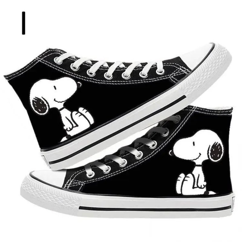 画像10: Unisex Snoopy & Friends Canvas High-Top Lace-Up Sneakers 男女兼用 ユニセックススヌーピー&フレンズレースアップハイカット キャンバス スニーカー (10)