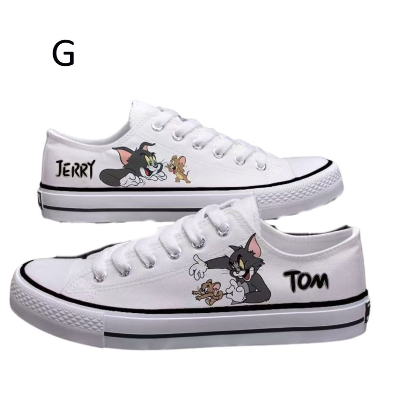 画像8: UnisexTom and Jerry Canvas Low-Cut Lace-Up Sneakers  男女兼用 ユニセックストムとジェリーレースアップローカット キャンバス スニーカー (8)