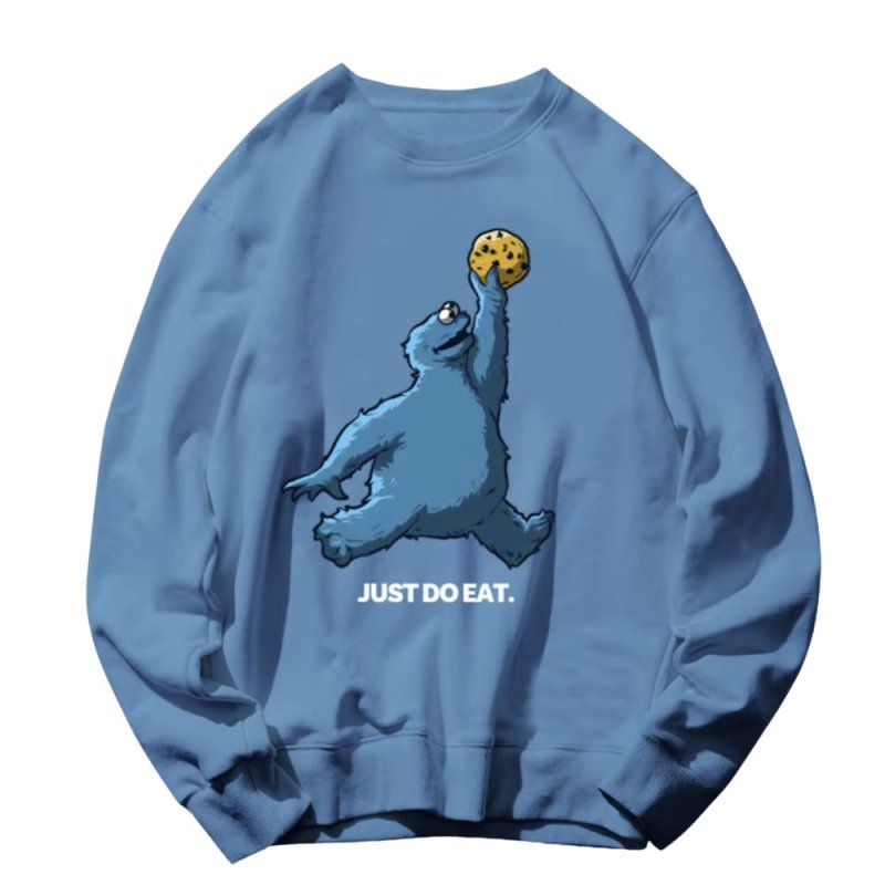 画像4: Unisex Cookie Monster × Jordan Just do eat Logo Sweat Pullover  男女兼用 クッキーモンスター× ジョーダン ロゴ スウェット トレーナー (4)