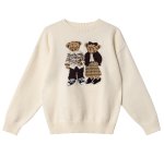 画像2: Cute bear knitted sweater　キュートベア熊編み込みクールネックセータープルオーバー (2)